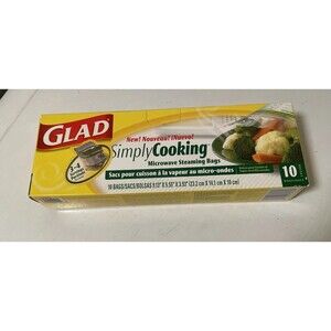 Glad Simply Cooking Microwave Steaming Bags 10 Pack Discontinued New in Box